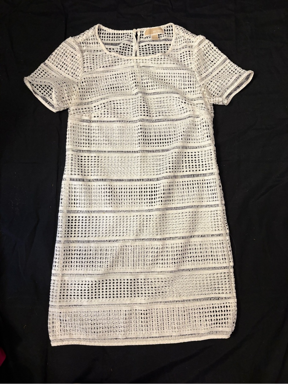 Michael Kors Cream Short Sleeve Coverup Dress - Picture 2 of 7